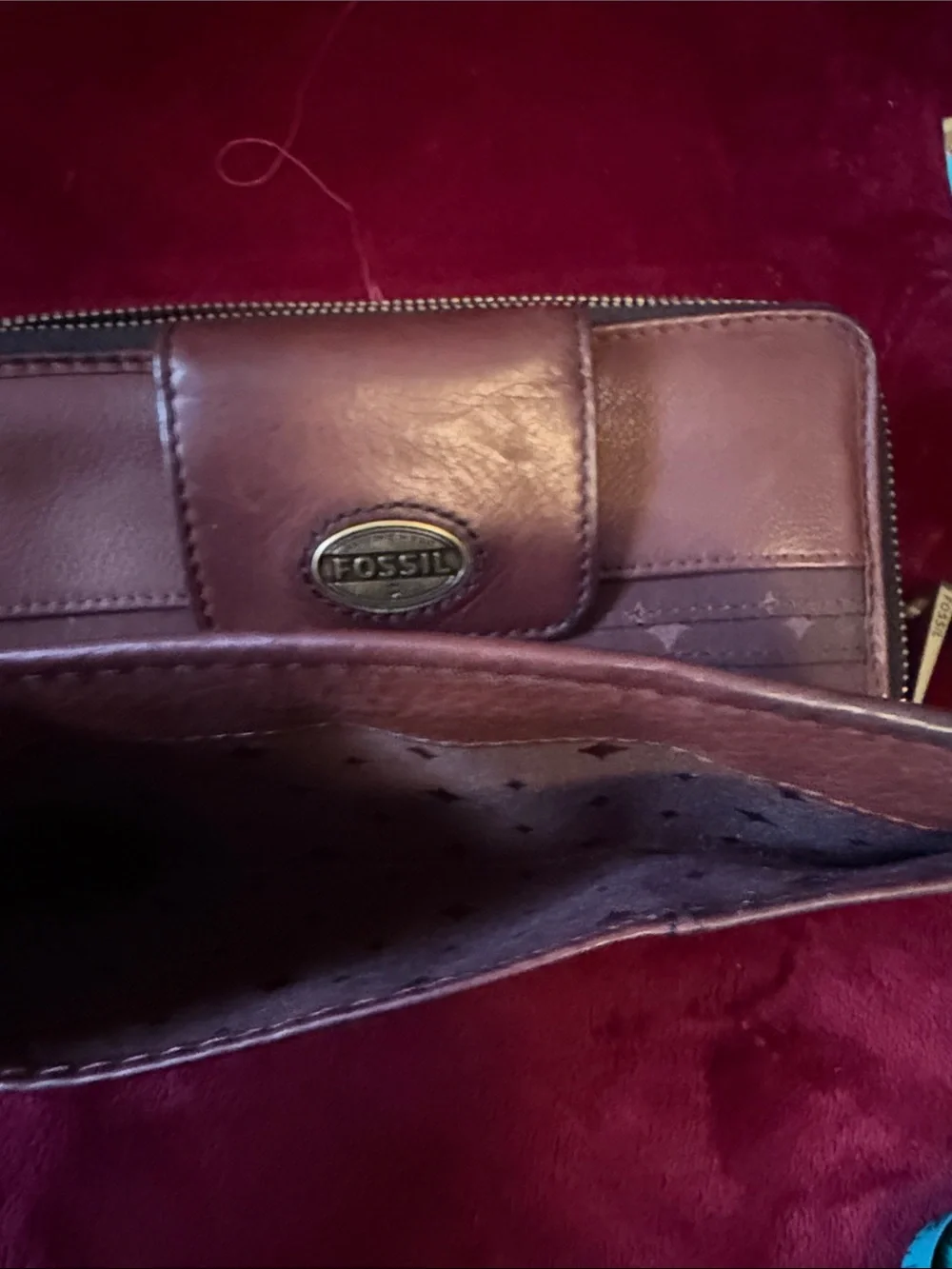 Fossil Explorer Brown Leather Clutch Wallet Vintage Leather